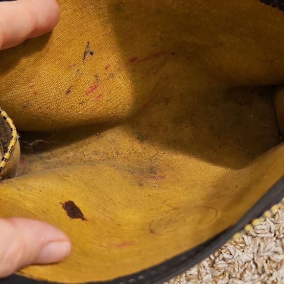 Vintage Fendi Zucchino Canvas Monogram Pouch in Black and Tan - Picture 7 of 10